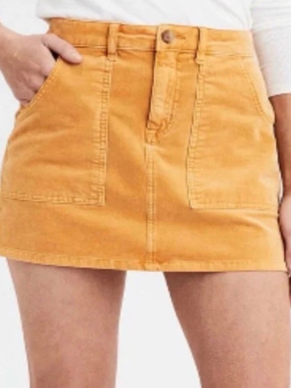 AEO Mustard Yellow Hi-Rise A-Line Skirt - Sz 0 - Great condition